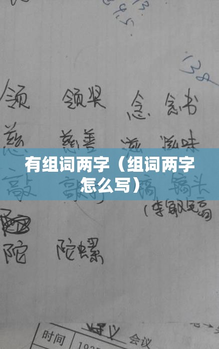 有组词两字（组词两字怎么写）