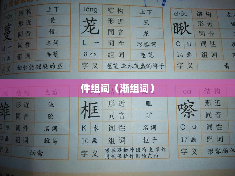 件组词（渐组词）