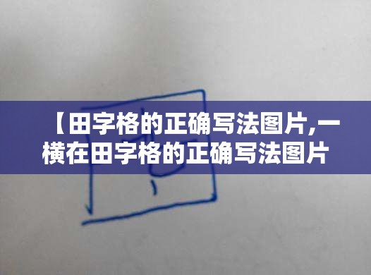 【田字格的正确写法图片,一横在田字格的正确写法图片】