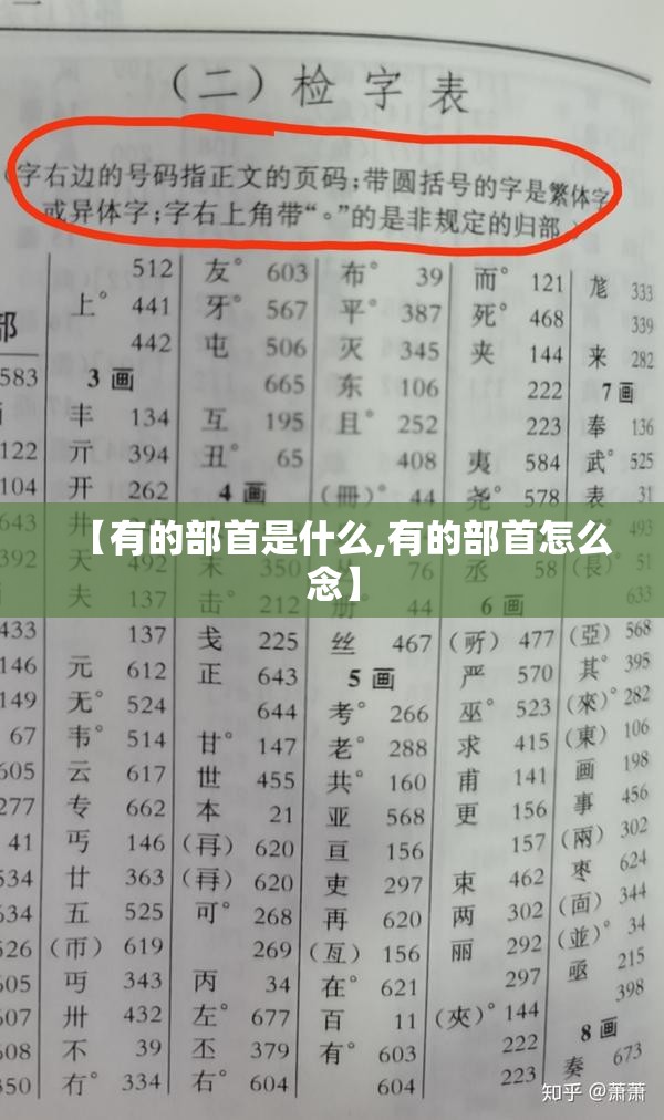 【有的部首是什么,有的部首怎么念】