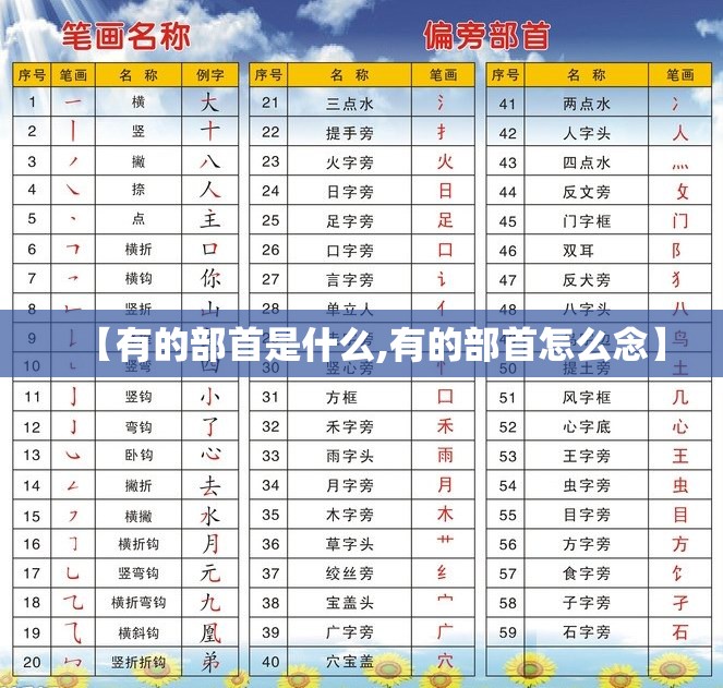 【有的部首是什么,有的部首怎么念】