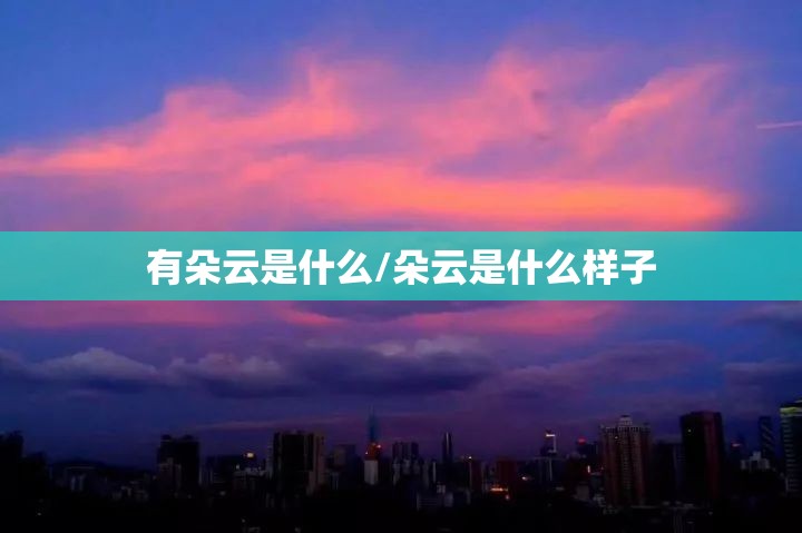 有朵云是什么/朵云是什么样子