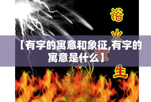 【有字的寓意和象征,有字的寓意是什么】