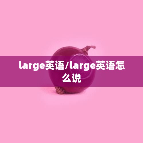 large英语/large英语怎么说
