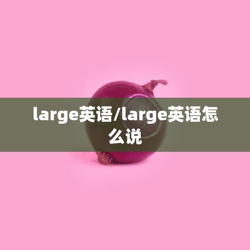 large英语/large英语怎么说