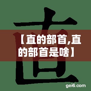 【直的部首,直的部首是啥】
