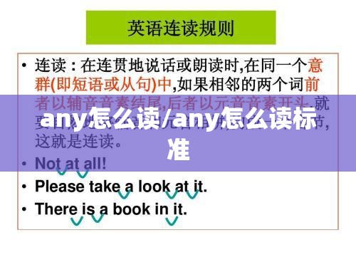 any怎么读/any怎么读标准