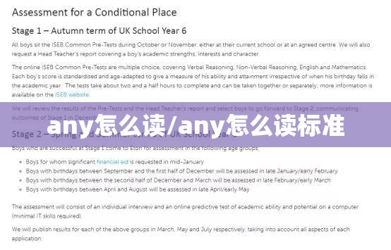 any怎么读/any怎么读标准