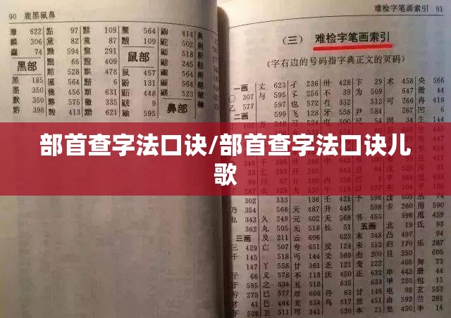 部首查字法口诀/部首查字法口诀儿歌