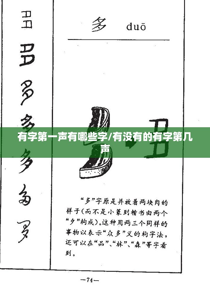 有字第一声有哪些字/有没有的有字第几声