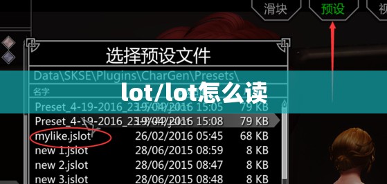 lot/lot怎么读