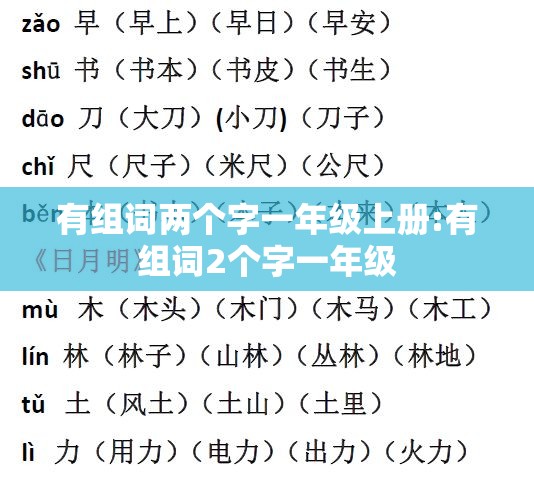有组词两个字一年级上册:有组词2个字一年级