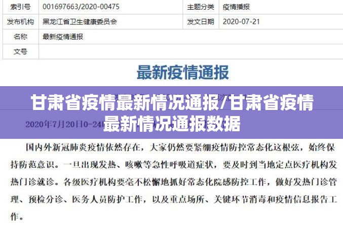 甘肃省疫情最新情况通报/甘肃省疫情最新情况通报数据